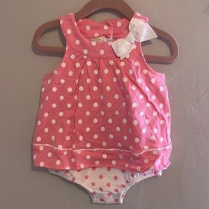Pink and White polka dot bubble